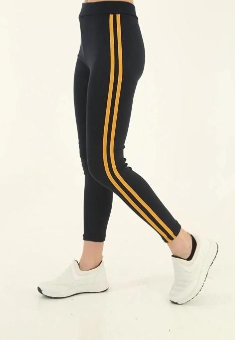 Colanti vatuiti,negri,cu dungi,galbene,Engros